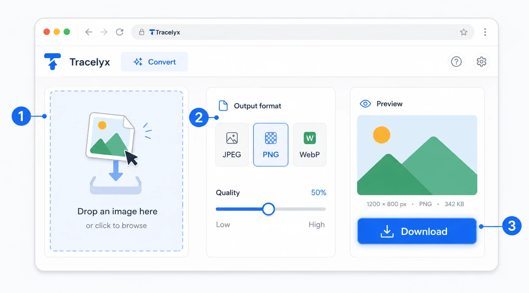 Tracelyx Convert step-by-step guide