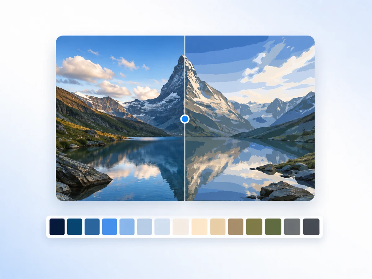 PaletteForge — reduce an image to an exact set of colors with median-cut and dithering