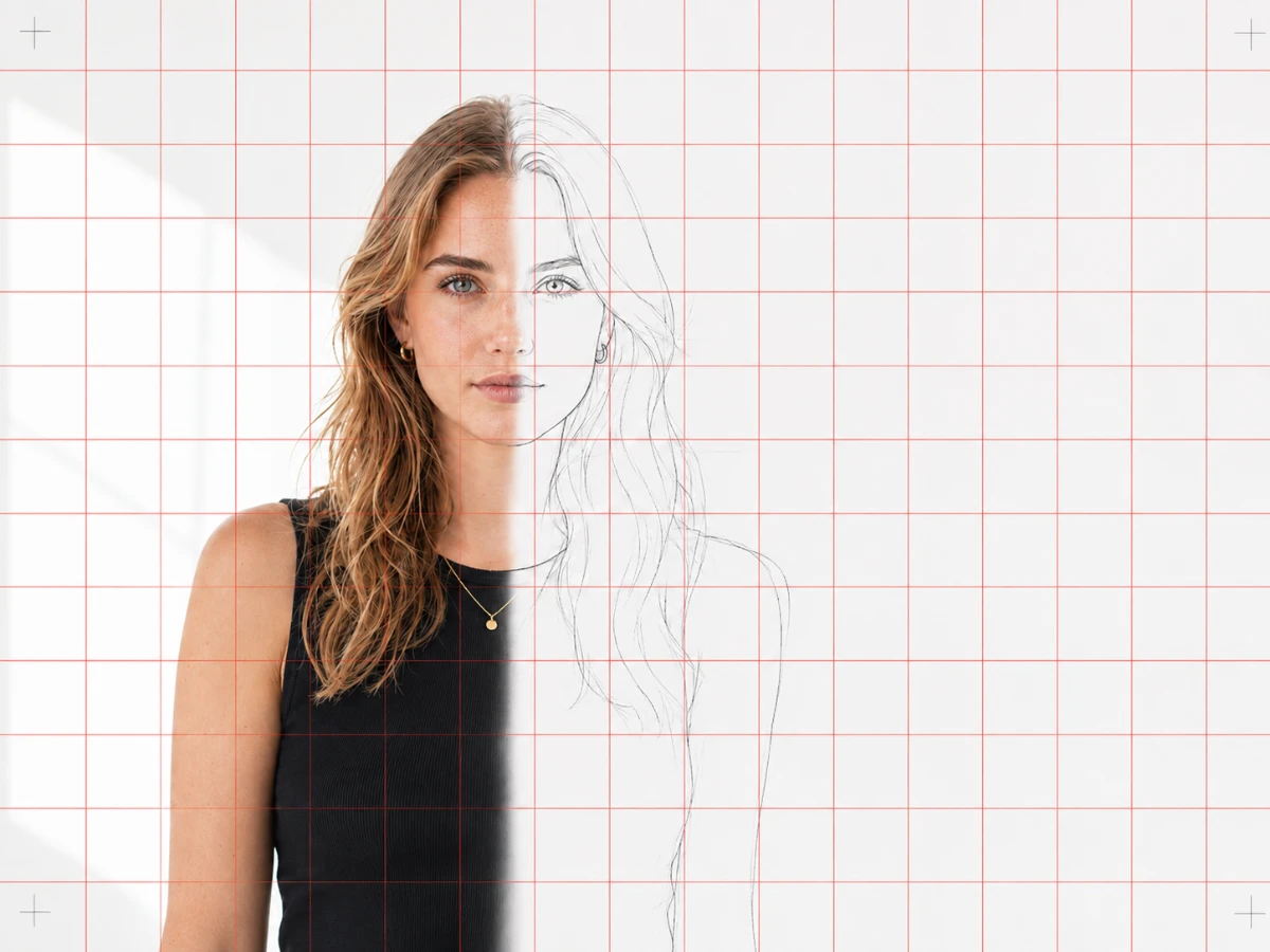 TraceGrid — a precise transfer grid overlaid on a drawing, ready to print to scale